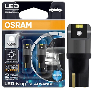 Лампа W5W 1.5W LED OSRAM (2шт)