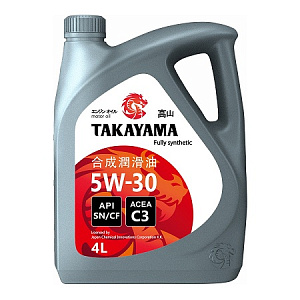 TAKAYAMA 5W-30 (синт) SN/CF С3  4л (пластик)  масло моторное