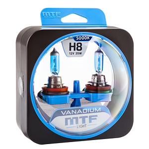 Набор ламп H8  35W 12V 5000K Vanadium  MTF (2шт)