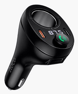 Модулятор FM в прикуриватель USB-C*2, 35Вт HOCO E88B