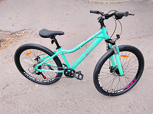 Велосипед TT Aria 26", 7ск, диск,тор, (Рама 14,0 бирюзовый)