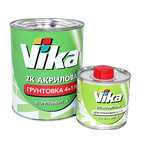 Грунт VIKA 2К  3+1 HS акриловый белый 0,6кг +отв. 0,12кг