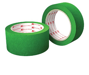 Скотч малярный бумажный 50мм*50м (100C) зеленый А1 (24)