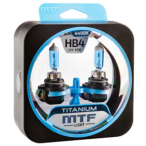 Набор ламп HB4/9006 55W 12V 4400K Titanium  MTF (2шт)