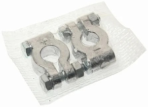 Клемма АКБ (свинц. с болтами усиленная (+/-)