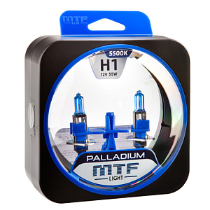 Набор ламп H1  55W 12V 5500K Palladium  MTF (2шт)