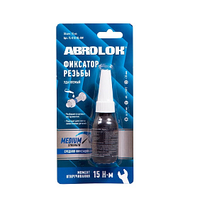 Фиксатор резьбовых соединений синий удаляемый 10 мл  ABRO 