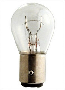 Лампа стоп сигнала S25 12V 21/5W с цоколем 2 конт.(скутер/мопед)