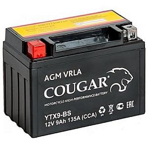 Аккумулятор COUGAR AGM 12V 9Aч 135А (+ -) п.п. 150*87*105