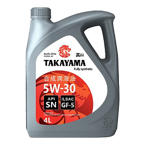 TAKAYAMA 5W-30 (синт) SN ILSAC GF5  4л (пластик) масло моторное