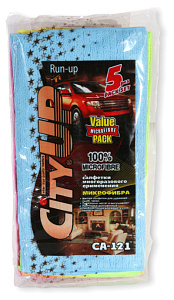 Салфетка микрофибра 30*30см (5шт/упак) CA-121  CITY UP
