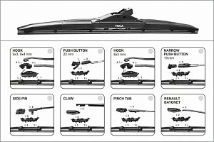 Щетка стеклоочистителя 480мм гибрид 19"  HOLA