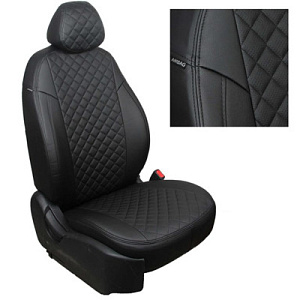 Авточехлы Renault Sandero I (40/60) 09-14г/Duster11-14г/TerranoIII 12г-.(Ромб) чер АВТОПИЛОТ (OZ)