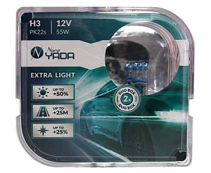 Лампа H3  55W 12V Extra Light +50%  YADA (2шт)