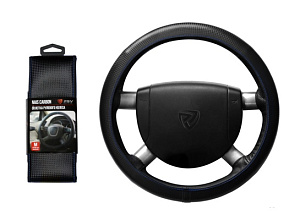 Оплетка  руля PSV NAIS CARBON черно-синяя M