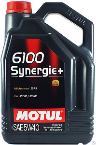 MOTUL 6100 Syn-Nergy + 5W-40 A3/B4, SN/CF, VW 502.00/505.00 (синт) 4л  масло моторное