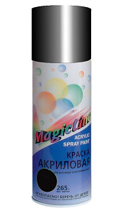 Краска-аэрозоль Черная матовая 265гр MAGIC LINE (12)