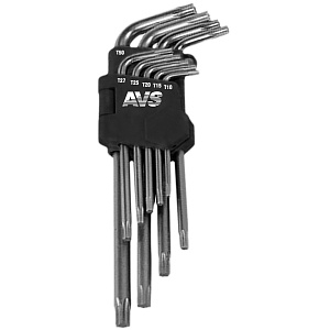 Набор ключей торцевых изогнутых коротких  9пр.  AVS