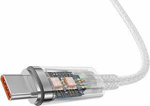 Кабель USB - Type-C, в обмотке, с подсветкой