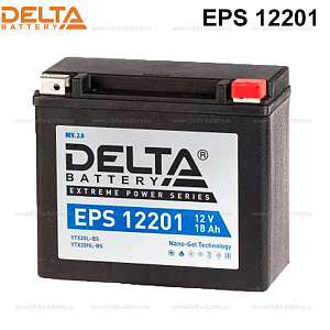 Аккумулятор DELTA EPS 12201 12V 20А/ч (176x87x154) стартерный ток 320A, (- +)