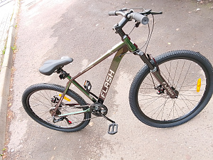 Велосипед 26" TT FLASH 7-ск. перед. аморт., диск. торм.  (рама 16,0) зеленый 