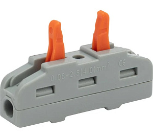 Клемма СМК 222-421 проходная 1 полюс (0,08-4мм2) ,серая (5шт) REXANT