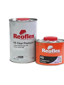 Лак REOFLEX 2К HS Premium 2+1 акриловый 1л + отв. 0,5л прозрачный (6)